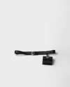 Prada Saffiano Leather Belt In Black