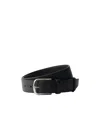 Prada Saffiano Leather Belt In Black