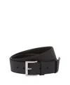 Prada Saffiano Leather Belt In Black
