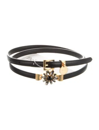 Pre-owned Prada Saffiano Leather Belt In Black