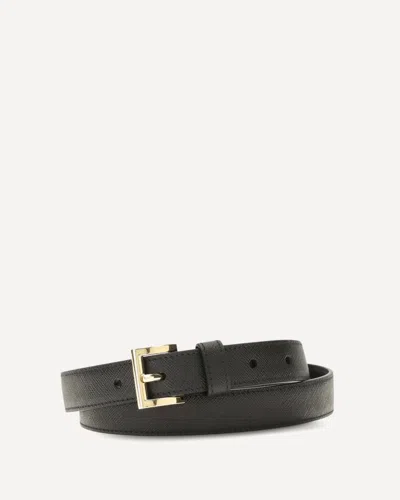Prada Saffiano Leather Belt In Black