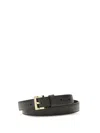 Prada Saffiano Leather Belt In Black