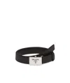 Prada Saffiano Leather Bracelet In Black