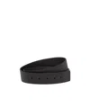 Prada Saffiano Double-sided Belt In Black