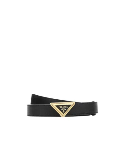 PRADA PRADA LOGO PLAQUE BELT