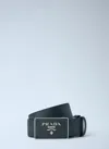 Prada Saffiano Leather Belt In Blue