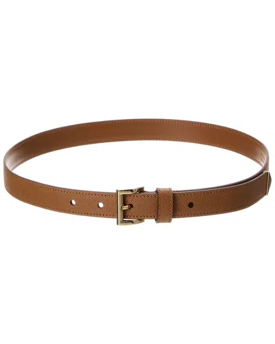 Prada Saffiano Leather Belt In Brown