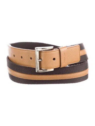 Pre-owned Prada Saffiano Leather Belt In Brown