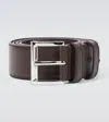 Prada Saffiano Leather Belt In Brown