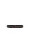 Prada Saffiano Leather Belt In Brown