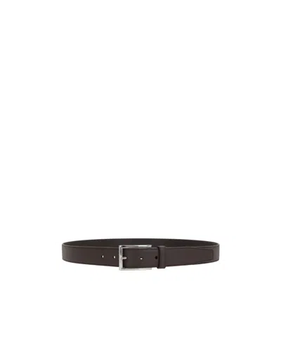 Prada Saffiano Leather Belt In Brown