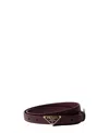 Prada Saffiano Leather Belt In Brown