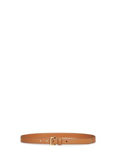 Prada Saffiano Leather Belt In Brown