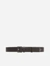 Prada Saffiano Leather Belt In Coffee