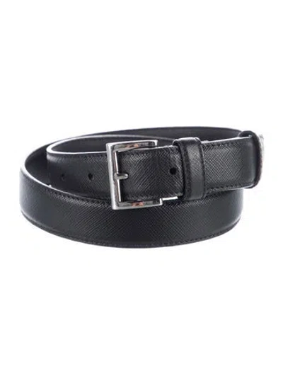 Pre-owned Prada Saffiano Leather Belt In Multi