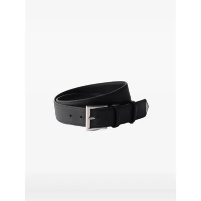 Prada Saffiano Leather Belt In Purple