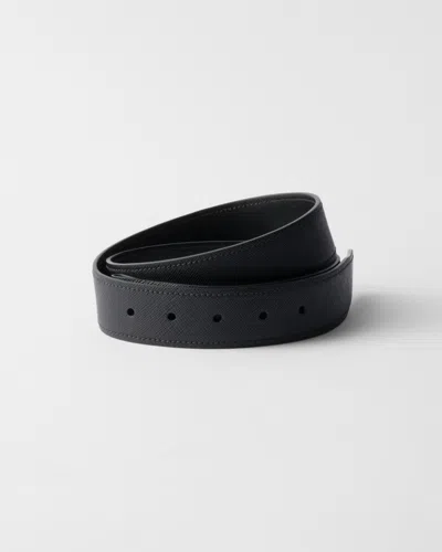 Prada Saffiano Leather Belt Strap