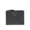 Prada Saffiano Leather Bi-fold Wallet In Black