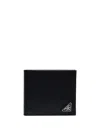 Prada Saffiano Leather Bi-fold Wallet With Coin Pocket In Black