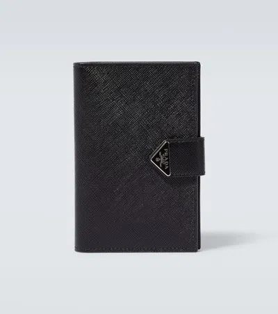 Prada Saffiano Leather Billfold Wallet In Nero
