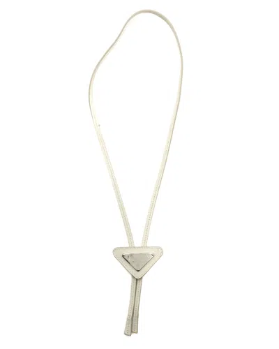 Pre-owned Prada Saffiano Leather Bolo Tie