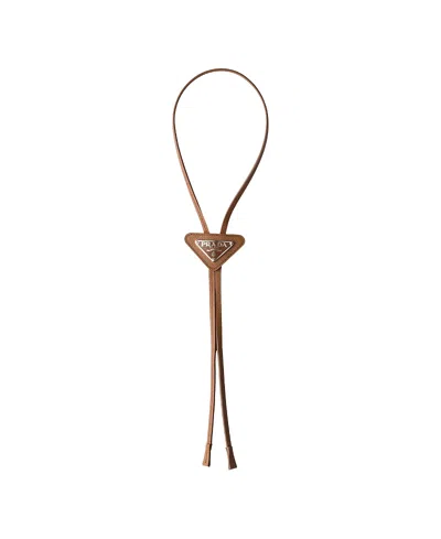 PRADA SAFFIANO LEATHER BOLO TIE