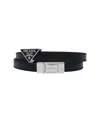 Prada Saffiano Leather Bracelet In Black
