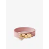 Prada Pink Saffiano Leather Bracelet In Pink
