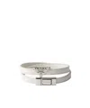 Prada Saffiano Leather Bracelet In White