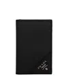 Prada Saffiano Leather Card Holder In Black