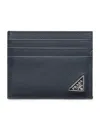 Prada Saffiano Leather Card Holder In Baltic Blue