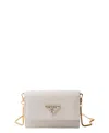 Prada Saffiano Leather Card Holder With Shoulder Strap In Multi