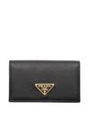 Prada Logo-plaque Leather Wallet