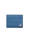 Prada Saffiano Leather Cardholder In Blue