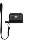 Prada Saffiano Leather Cardholder In Schwarz