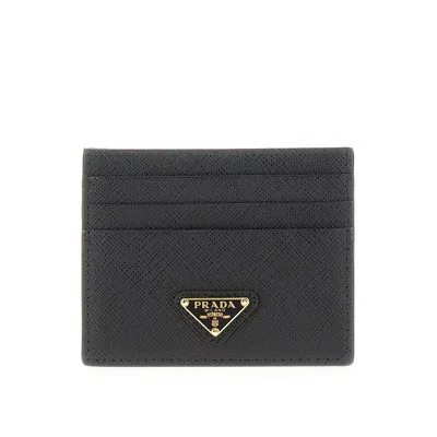 PRADA SAFFIANO LEATHER CARDHOLDER WITH LOGO
