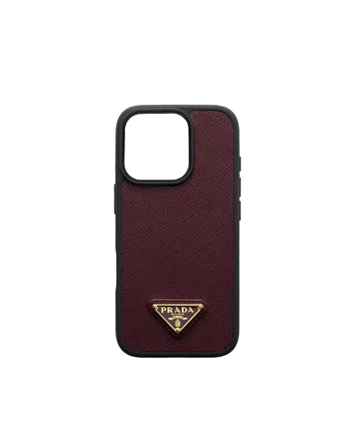 PRADA SAFFIANO LEATHER CASE FOR IPHONE 16 PRO