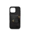 Prada Saffiano Leather Iphone 16 Pro Max Case In Black