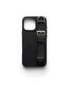 Prada Saffiano Leather Case For Iphone 16 Pro Max In Black