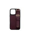Prada Saffiano Leather Case For Iphone 16 Pro Max In Burgundy