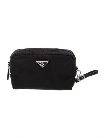 Pre-owned Prada Saffiano Leather Clutch In Black