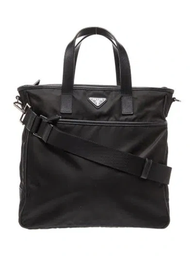 Pre-owned Prada Saffiano Leather Diaper Bag In Blue