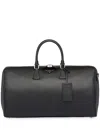 Prada Saffiano Leather Duffle Bag In Black