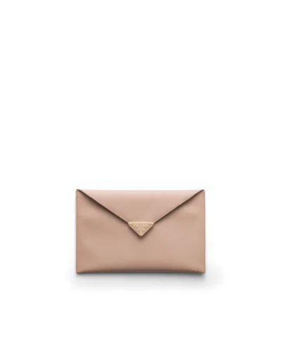 Prada Envelope-clutch Aus Saffiano-leder