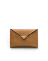 Prada Saffiano Leather Envelope Clutch In Purple