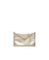 Prada Saffiano Leather Envelope Clutch In Neutral
