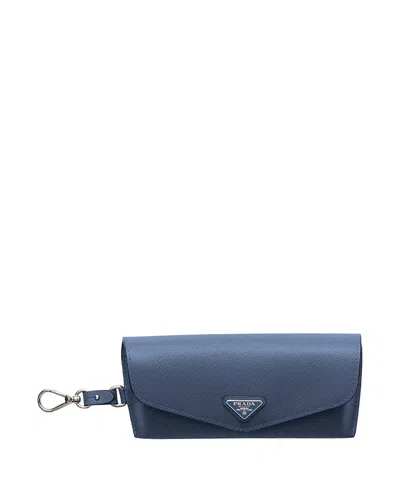 Prada Saffiano Leather Eyeglasses Case In Black