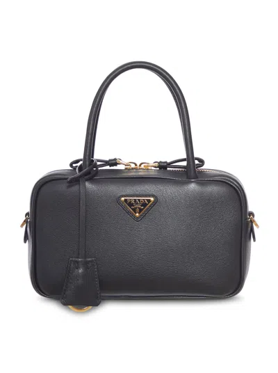 Prada Saffiano Leather Handbag In Black
