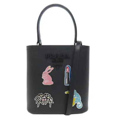 Pre-owned Prada Saffiano Leather Handbag () In Black