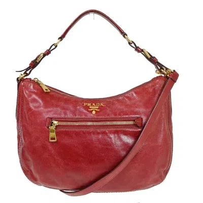 Prada Saffiano Leather Handbag () In Red
